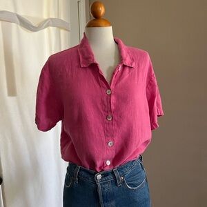 Hot Cotton/Marc Ware 100% Linen Button Down